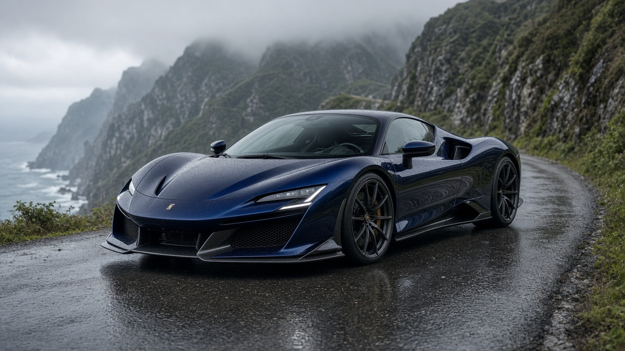 Photorealistic automotive photography of…