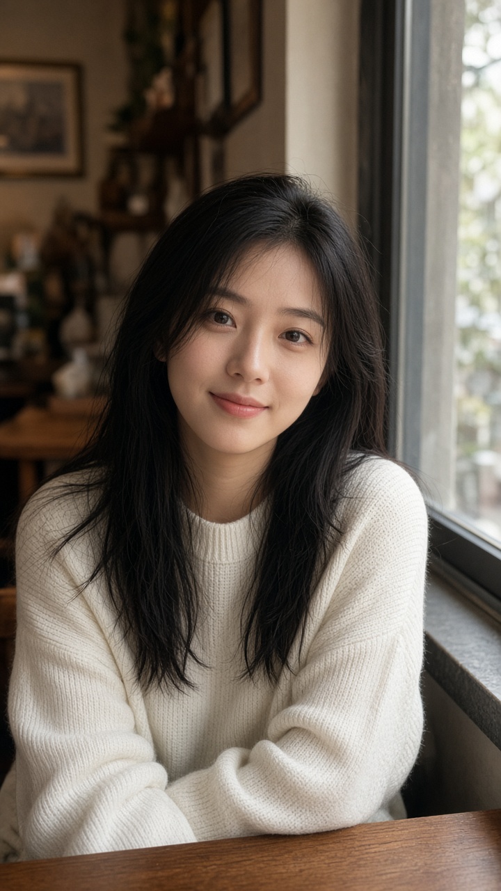 photorealistic portrait of a young Chine…