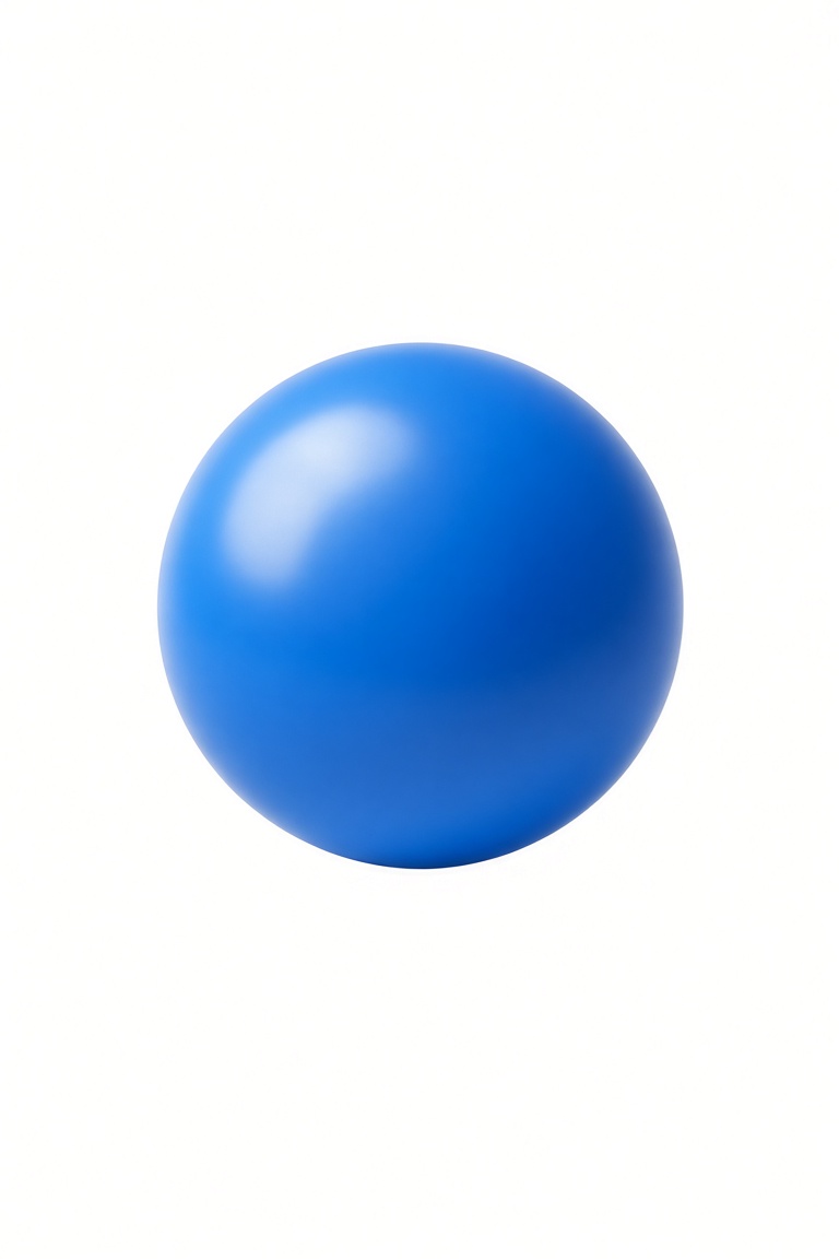 a blue sphere on white background