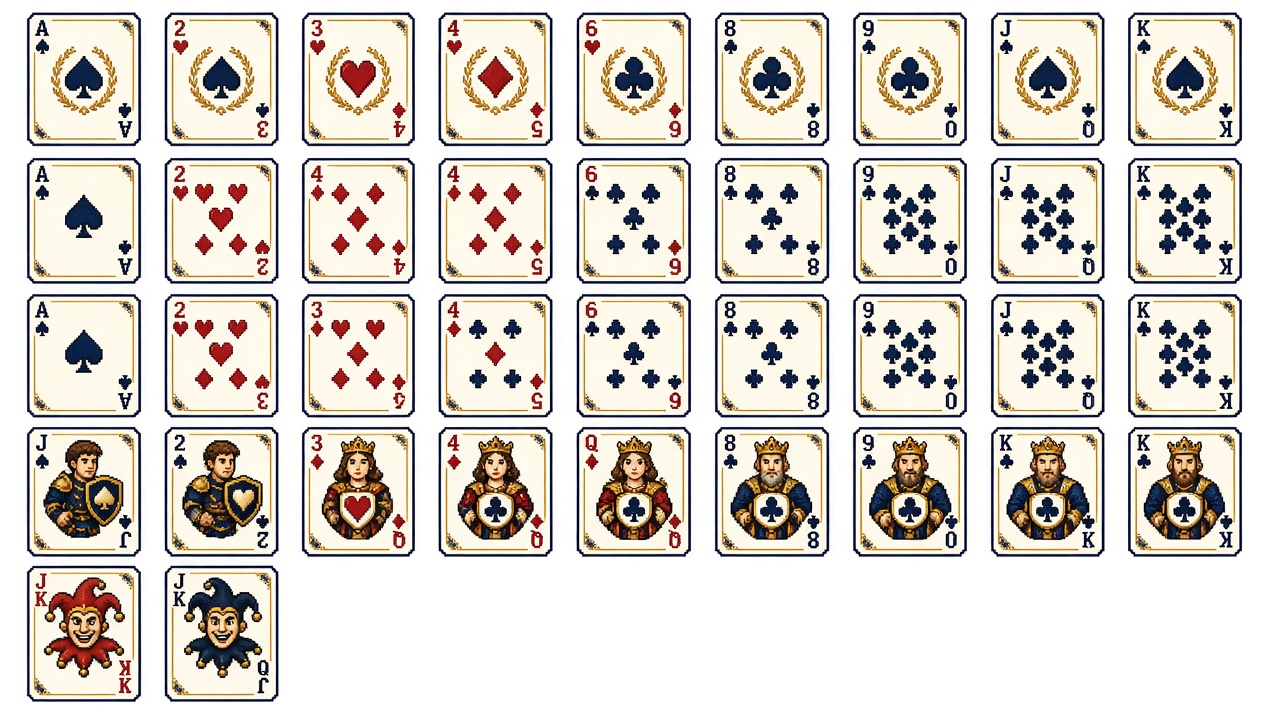 pixel art asset sheet of a complete 54-c…
