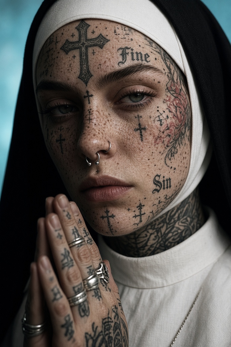 An intimate photographic close-up of a h…