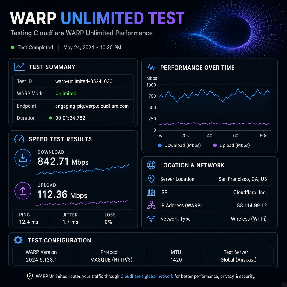 warp unlimited test