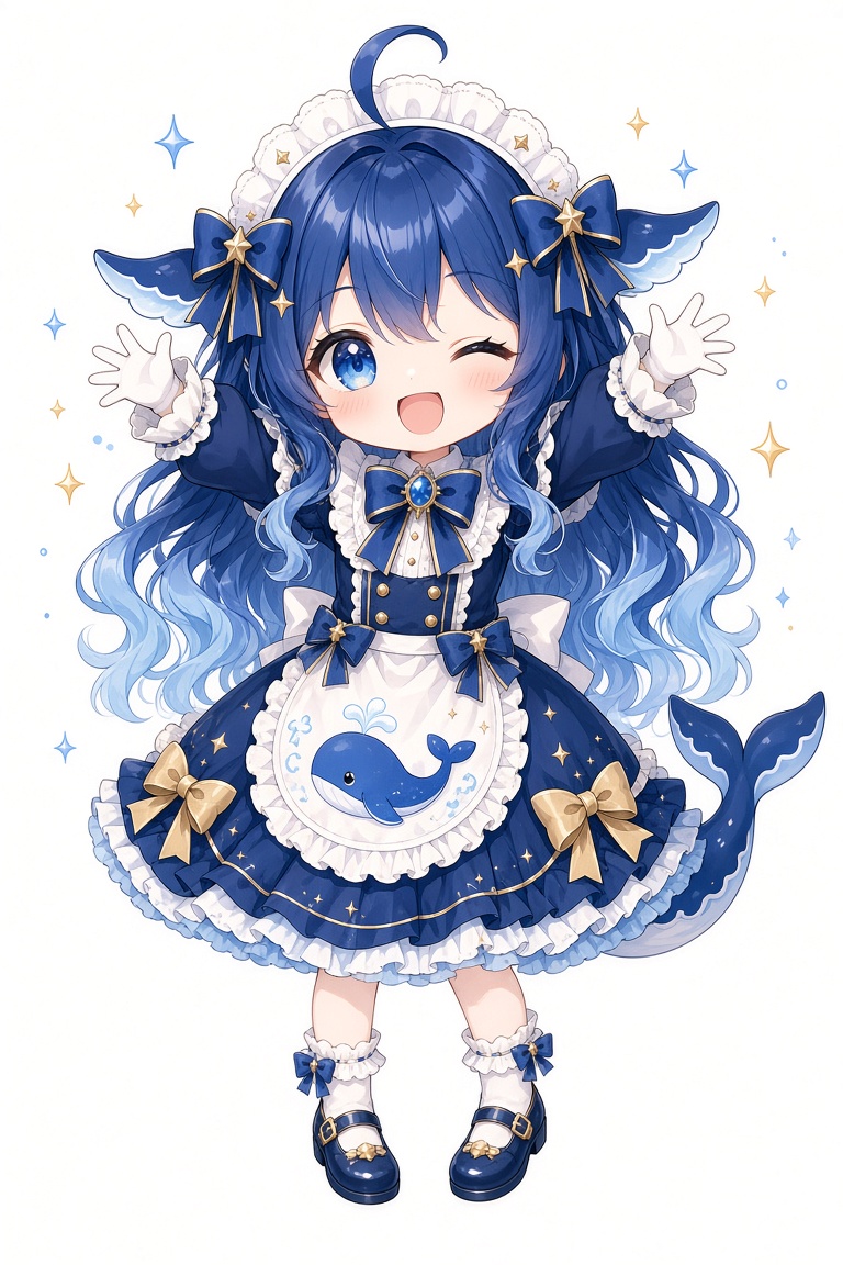 1girl, chibi, solo, cute, adorable, full…