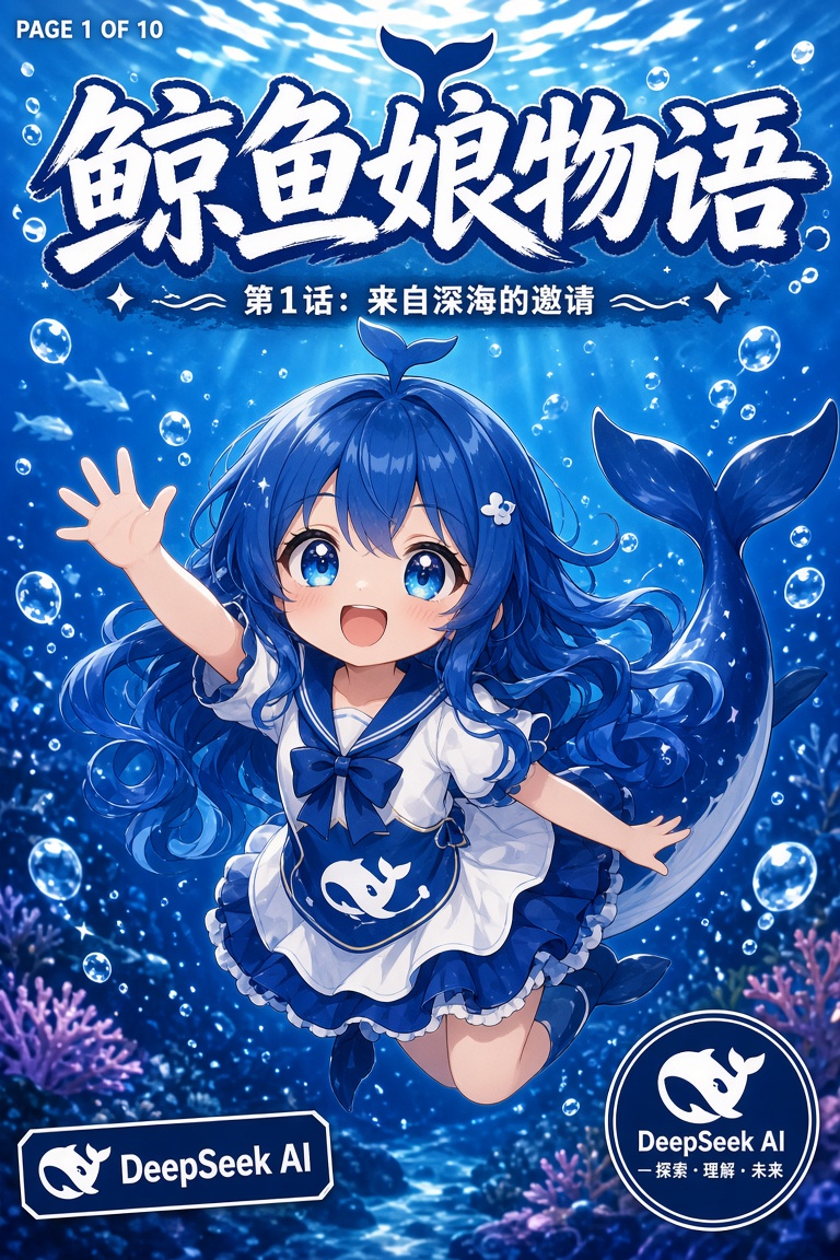 Manga page 1 of 10, comic cover page. A…
