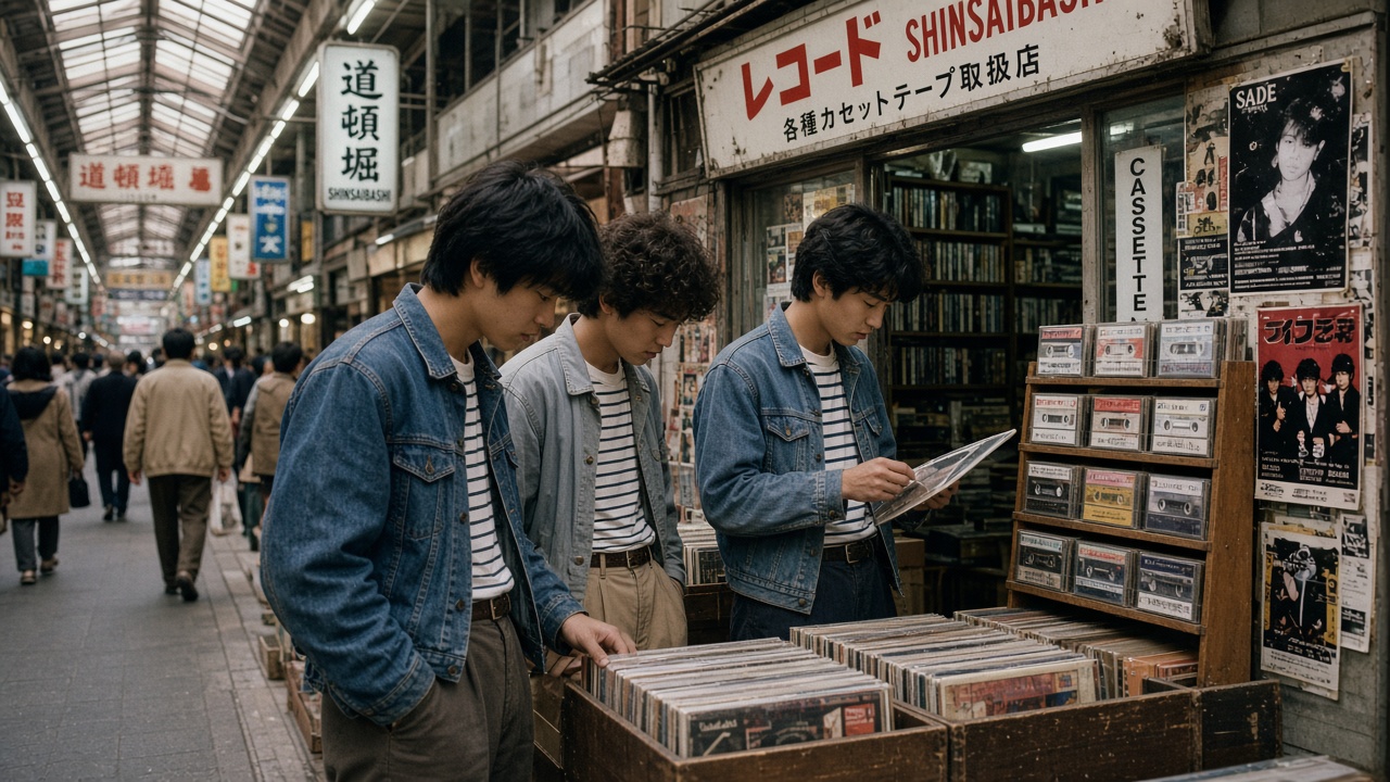 1990, Osaka Shinsaibashi covered shoppin…