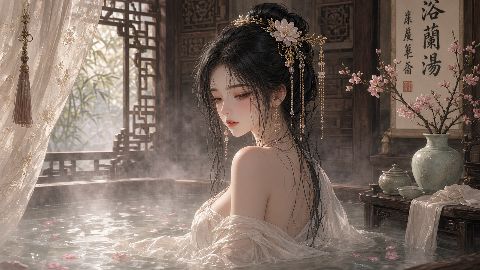 古风美少女出浴图