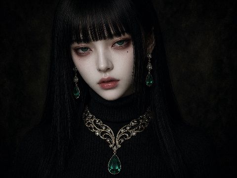 3:4 vertical ratio, Oriental adult femal…